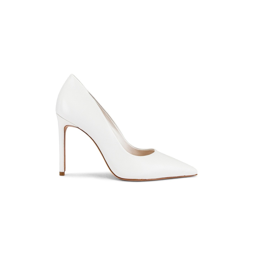 Schutz Lou Pump in White pointed toe high heel